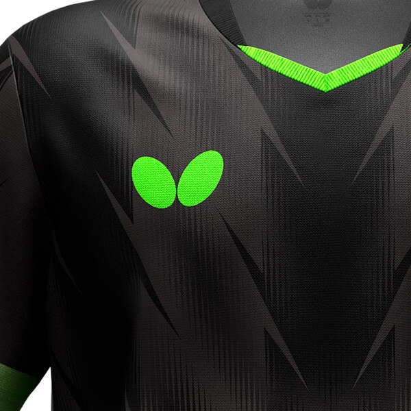 Butterfly Flazer Shirt - Black - Logo - Close-Up